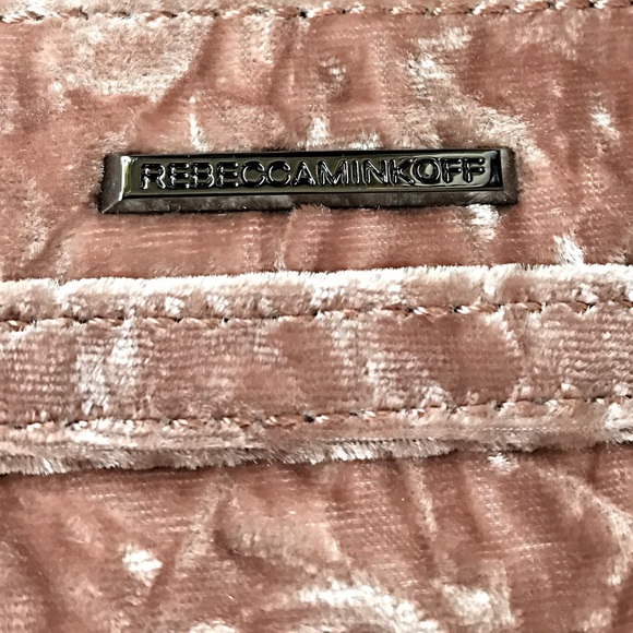 NWOT Rebecca Minkoff Mini MAC Crushed Velvet Adjustable Gorgeous Bag - Picture 6 of 9
